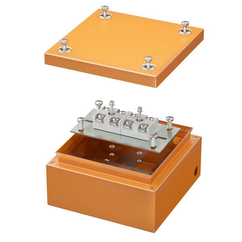 коробка ответвительная fs 150х150х80мм 4р 450в 20а 10кв.мм нерж. контакт с гладкими стенками и клеммн. ip66 сталь. dkc fsk30410 от BTSprom.by