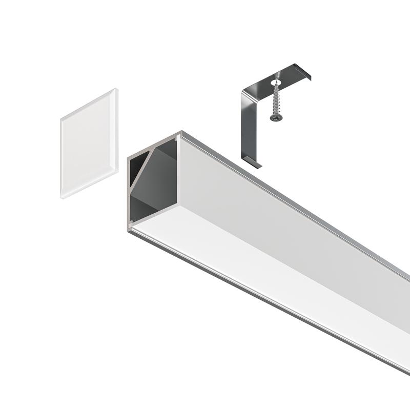  Профиль накладной 16х16 алюм. Maytoni ALM009S-2M фото в каталоге от BTSprom.by