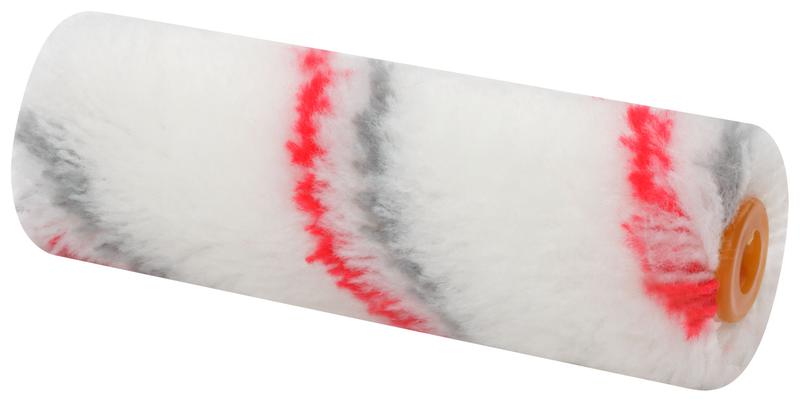  Ролик полиакрил. "мини" профи с серой и красной полосками диам. 15/35мм ворс 10мм 100мм бел. FIT 02681 фото в каталоге от BTSprom.by