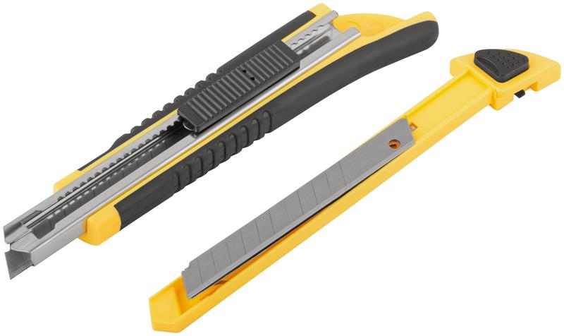  Нож технический 9мм усиленный прорезиненный кассета 3 лезвия FIT 10213 фото в каталоге от BTSprom.by