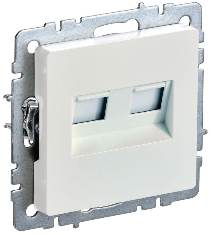 розетка компьютерная двойн. сп rj45 кат.5e brite рк10-2-брж механизм жемчуж. iek br-k20-1-k36 от BTSprom.by