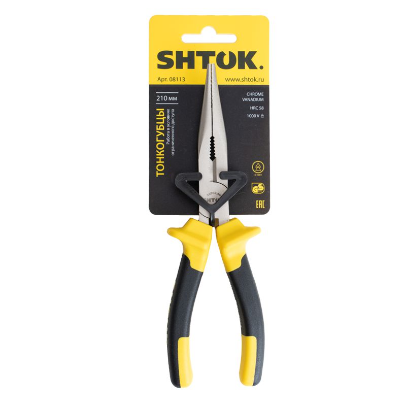 тонкогубцы 1000в 210мм (08113) shtok 376282 от BTSprom.by