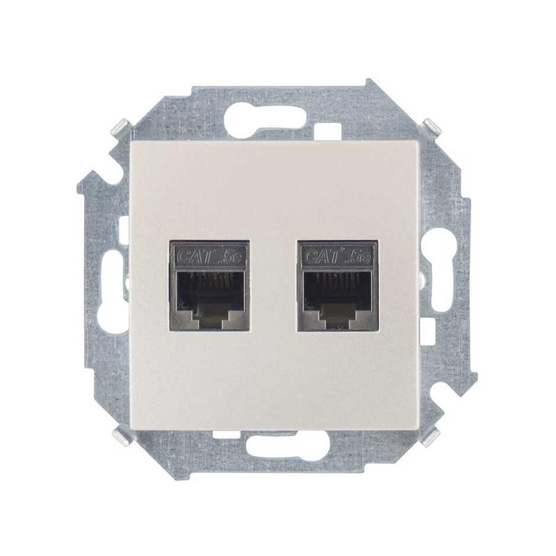 розетка компьютерная 2-м simon 15 rj45 кат.5e amp механизм шампань simon 1591552-034 от BTSprom.by