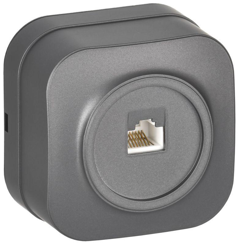 розетка компьютерная оп rj45 кат.5e glory рк10-хсм сталь матов. iek ekh10-k46m от BTSprom.by
