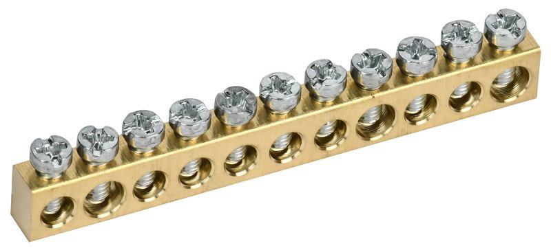 шина нулевая 6х9 11 отверст. tekfor iek tf-kp00d-sn-11 от BTSprom.by