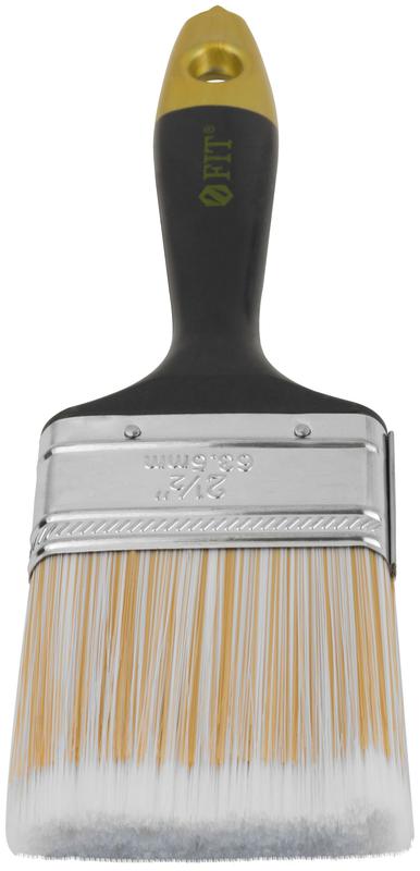  Кисть флейцевая "Лайн" искусственная щетина пластиковая ручка 2. 5дюйм (63мм) FIT 01176 фото в каталоге от BTSprom.by