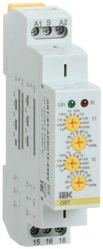 реле циклическое ort 1 контакт 12-240в ac/dc iek ort-s1-acdc12-240v от BTSprom.by