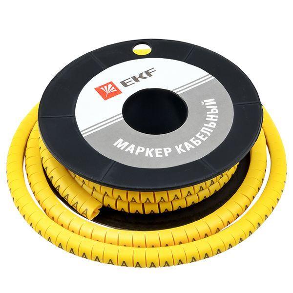  Маркер каб. 4.0кв.мм "A" (ЕС-2) (уп.500шт) EKF plc-KM-4-A фото в каталоге от BTSprom.by