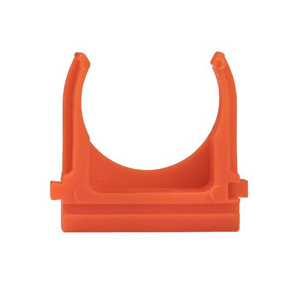 Держатель для труб (клипса) d25мм оранж. (уп.10шт) Plast EKF derj-z-25o фото в каталоге от BTSprom.by