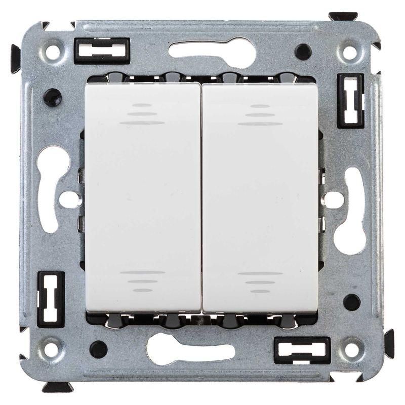 выключатель 2-кл. 2мод. сп avanti "белое облако" 16а ip20 бел. dkc 4400104 от BTSprom.by