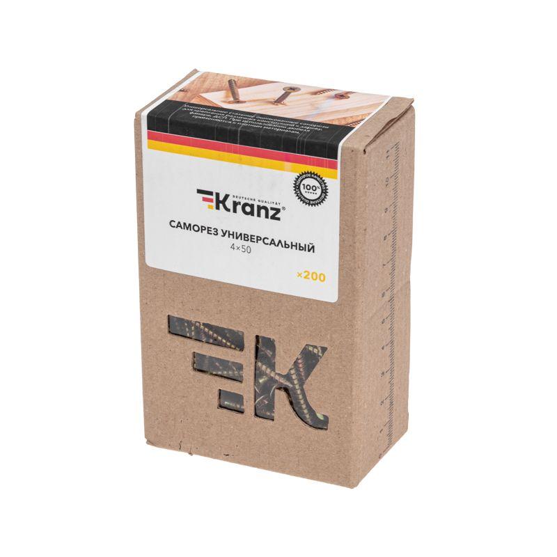  Саморез универсальный 4х50 желт. цинк (уп.200шт) Kranz KR-01-3311-031 фото в каталоге от BTSprom.by