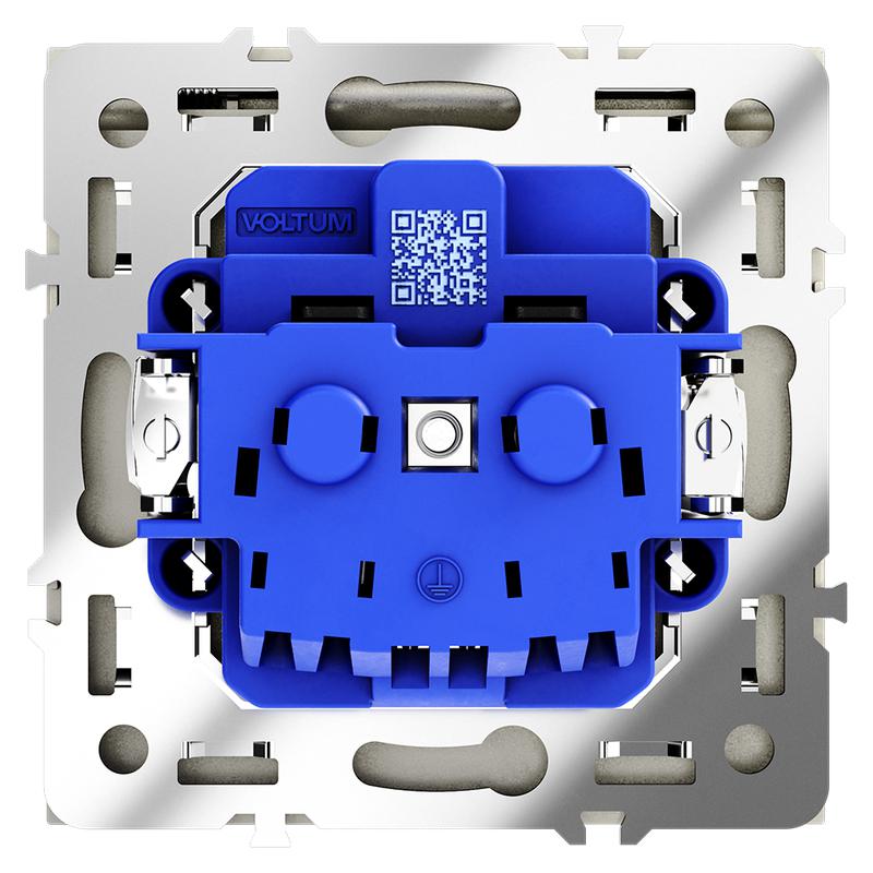  Розетка 1-м СП S70 16А с заземл. защ. шторки + крышка механизм шелк Voltum VLS040304 фото в каталоге от BTSprom.by