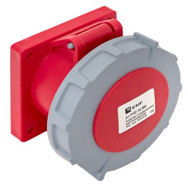  Розетка стационарная внутренняя 3152 3Р+РЕ+N 16А 380В IP67 PROxima EKF ps-3152-16-380 фото в каталоге от BTSprom.by