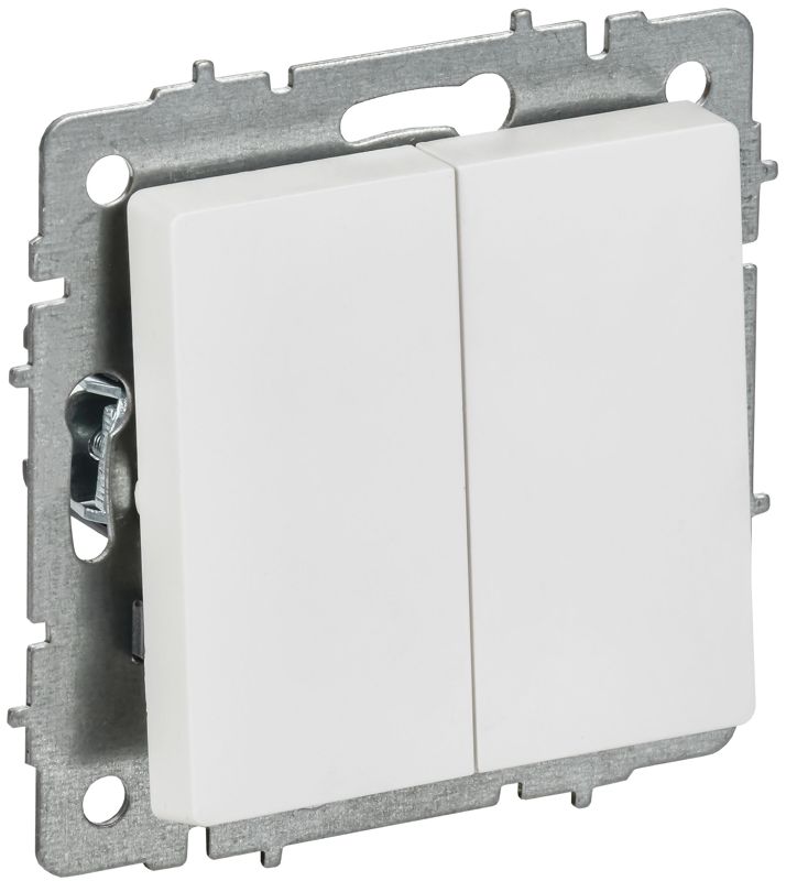 выключатель 2-кл. сп brite вс10-2-0-браб 10а механизм арктич. бел. iek br-v20-0-10-k91 от BTSprom.by