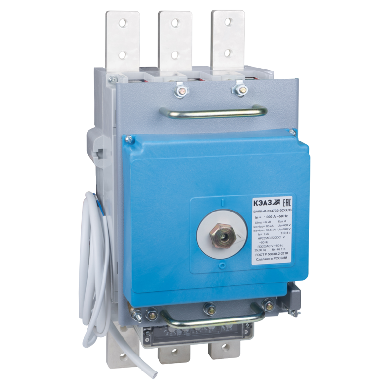 выключатель автоматический 3п 1000а 55ка ва55-41-344730 ом4 рег 690в ac нр=230в ac/220в dc пэ230ac кэаз 233761 от BTSprom.by