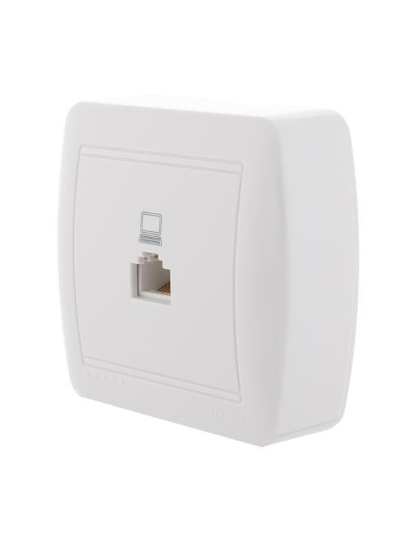  Розетка компьютерная ОП Demet RJ45 бел. LEZARD 711-0200-139 фото в каталоге от BTSprom.by