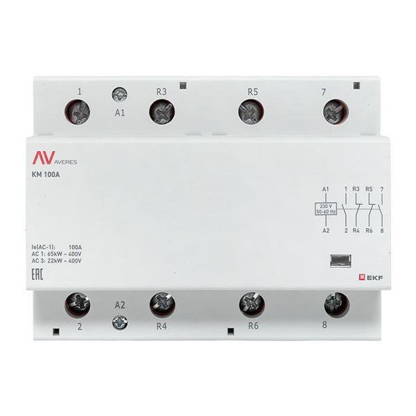  Контактор модульный КМ 100А 2NO+2NC 230В AC (6 мод.) AVERES EKF km-av-6-100-22-230V фото в каталоге от BTSprom.by
