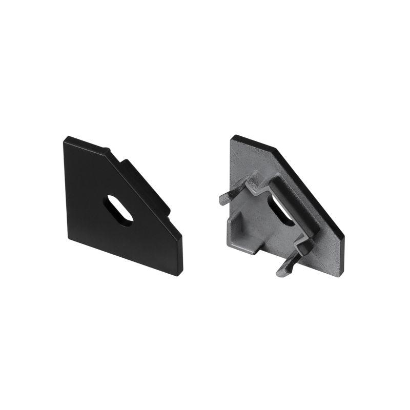 заглушка sl-kant-h18 flat black с отверстием пластик (комплект) arlight 049432 от BTSprom.by