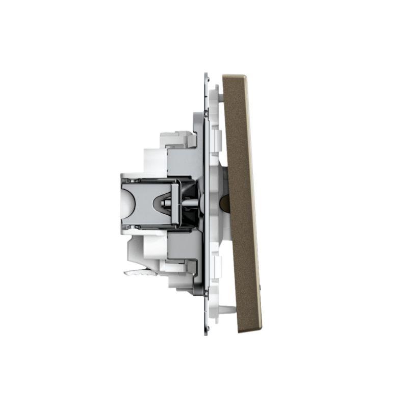  Выключатель 1-кл. ArtGallery 10AX с подсветкой быстрозажим. клем. механизм мокко SE GAL000613S фото в каталоге от BTSprom.by