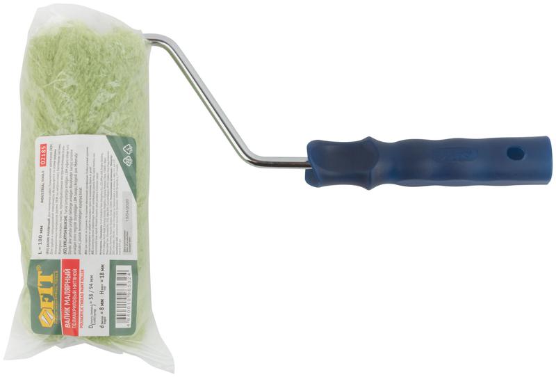  Валик полиакриловый нитяной профи бюгель 8мм диам. 58/94мм ворс 18мм 180мм зел. FIT 02185 фото в каталоге от BTSprom.by