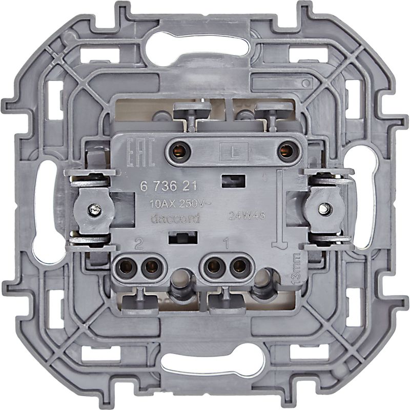  Выключатель 2-кл. Inspiria 10А IP20 250В 10AX механизм сл. кость IEK 673621 фото в каталоге от BTSprom.by
