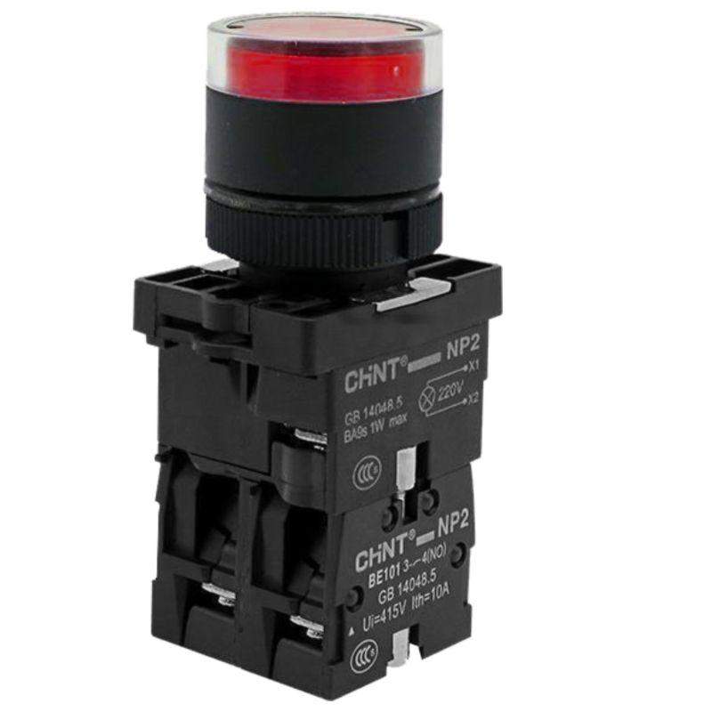 кнопка управления np2-ew3465 1но+1нз ac/dc230в (led) ip40 красн. (r) chint 575328 от BTSprom.by