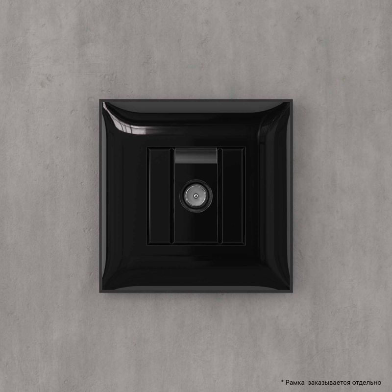  Розетка телевизионная оконечная TV СП Avanti "Черный квадрат" DKC 4402523 фото в каталоге от BTSprom.by