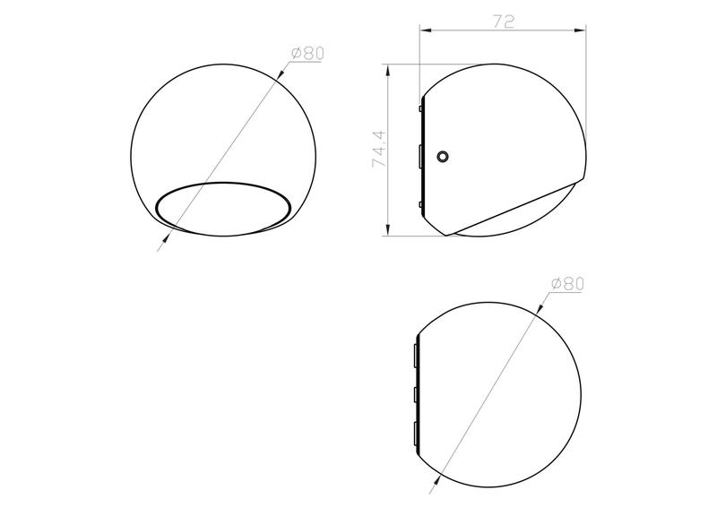  Светильник Stream 3Вт 3000К IP54 бра настен. Maytoni O032WL-L3W3K фото в каталоге от BTSprom.by