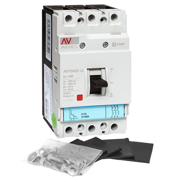  Выключатель автоматический 3п 16А 35кА AV POWER-1/3 TR AVERES EKF mccb-13-16-TR-av фото в каталоге от BTSprom.by