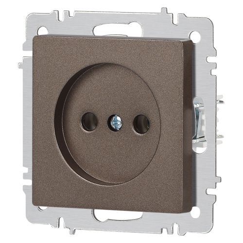  Розетка 1-м СП Accent 6-201-08 16А IP20 250В 2P бронза Intro Б0063670 фото в каталоге от BTSprom.by