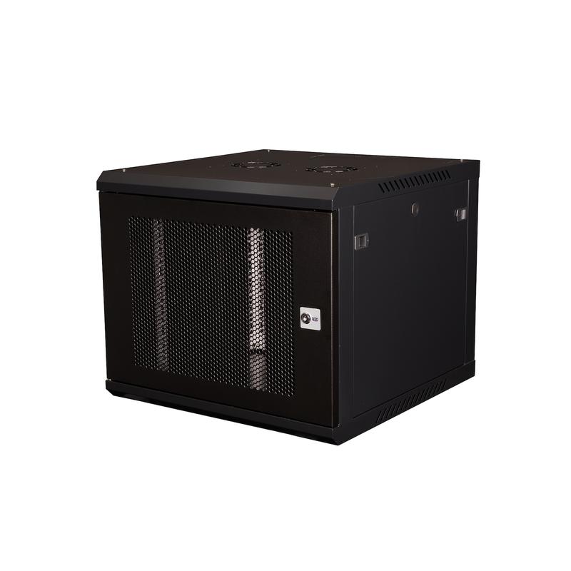 шкаф телекоммуникационный настен. 19дюйм 9u 501х600х600мм дверь перфорация черн. datarex dr-652101 от BTSprom.by