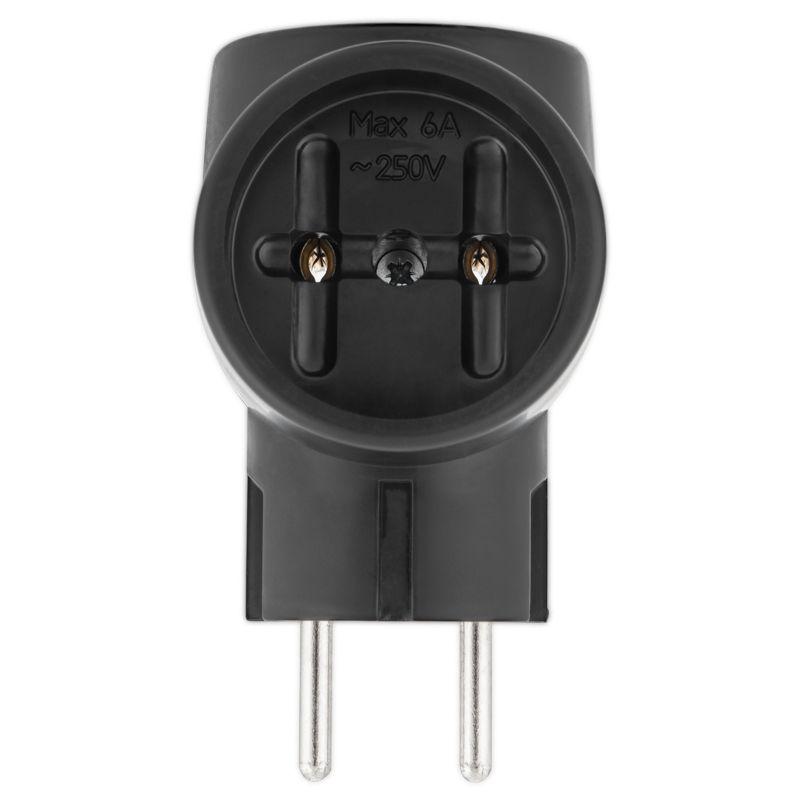  Разветвитель 3-м без заземл. 6-10А черн. Rexant 11-1076 фото в каталоге от BTSprom.by