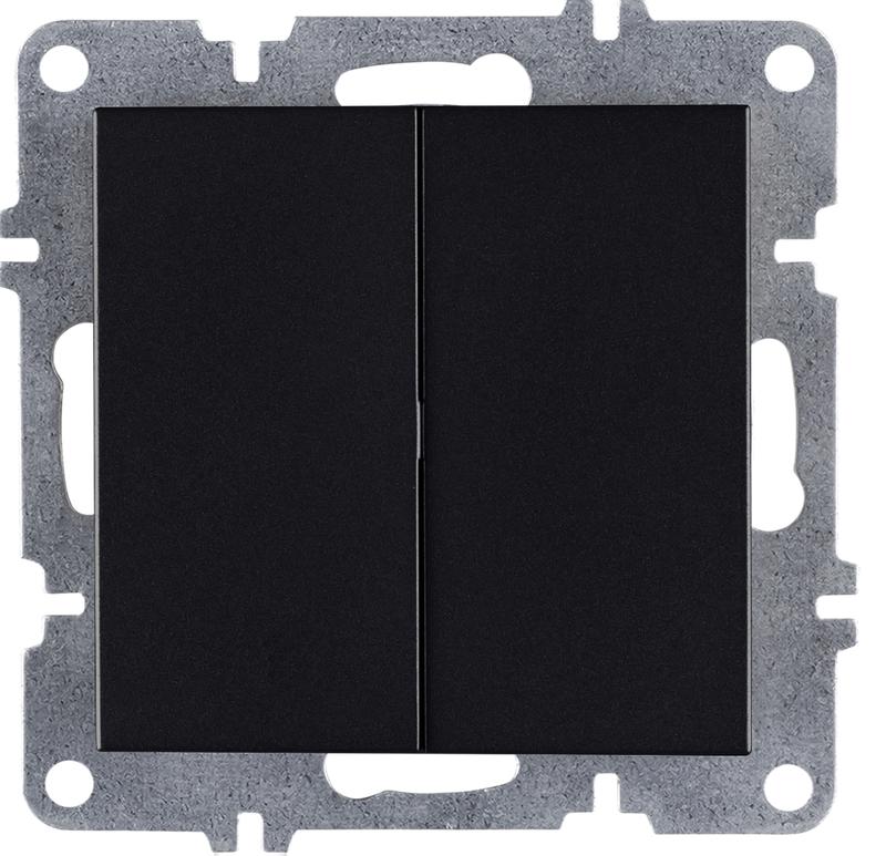 выключатель 2-кл. lavin/karen механизм черн. arvia 50 07 2000 202 от BTSprom.by