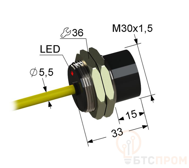 Выключатель бесконтактный PS2-30M33-15N21-K (ВБ2.30М.33.15.2.1.K) МЕГА-К A8010-80088238 фото в каталоге от BTSprom.by  Выключатель бесконтактный PS2-30M33-15N21-K (ВБ2.30М.33.15.2.1.K) МЕГА-К A8010-80088238 фото в каталоге от BTSprom.by