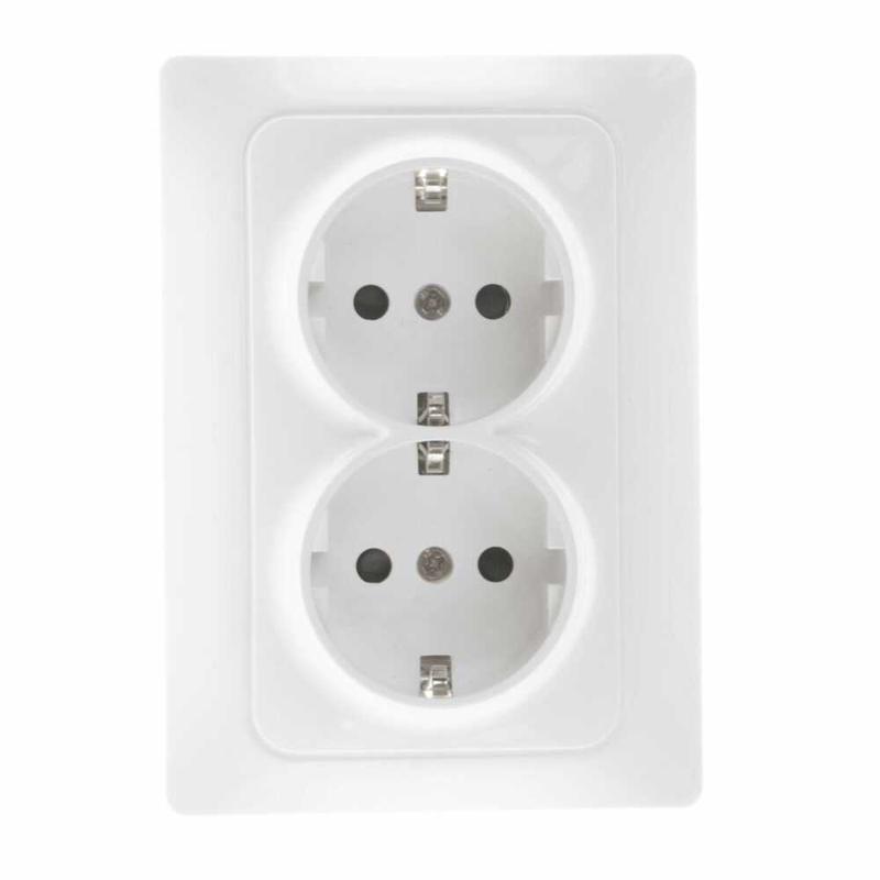 розетка 2-м сп bravo 16а 250в с заземл. защ. шторки механизм бел. gusi с10р6-001 от BTSprom.by