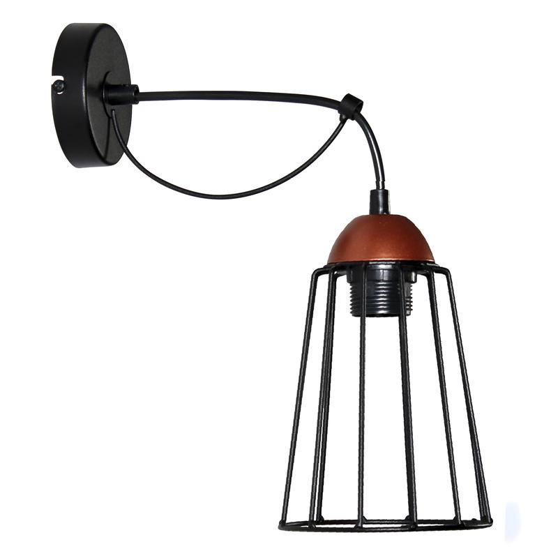 светильник "конти" 511 (плафон конус) нбб 01-60-165 е27 (им) настенный медь черн. муар элетех 1005405030 от BTSprom.by