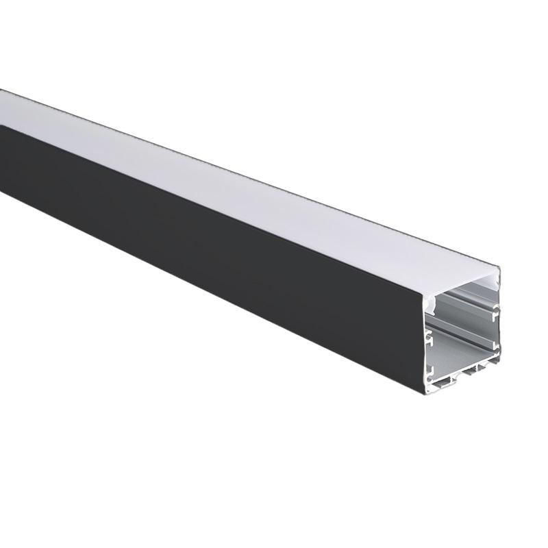 профиль накладной pal 3535-black (комплект 2м 2глухих заглушки рассеиватель матов. 4клипсы крепежных) 2м анод. pro jazzway 5059054 от BTSprom.by