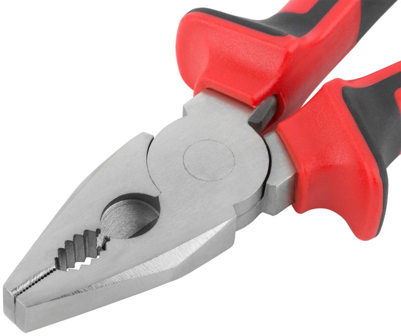  Плоскогубцы комбинированные "Тренд" двухцветные прорезиненные ручки хром-никелевое покрытие 200мм КУРС 47566 фото в каталоге от BTSprom.by