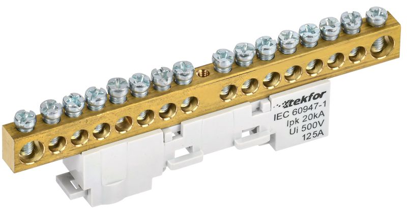 шина l "фаза" неизол. на универс. держ. 8х12-16-ср tekfor iek tf-nn20-16-dl-k03 от BTSprom.by