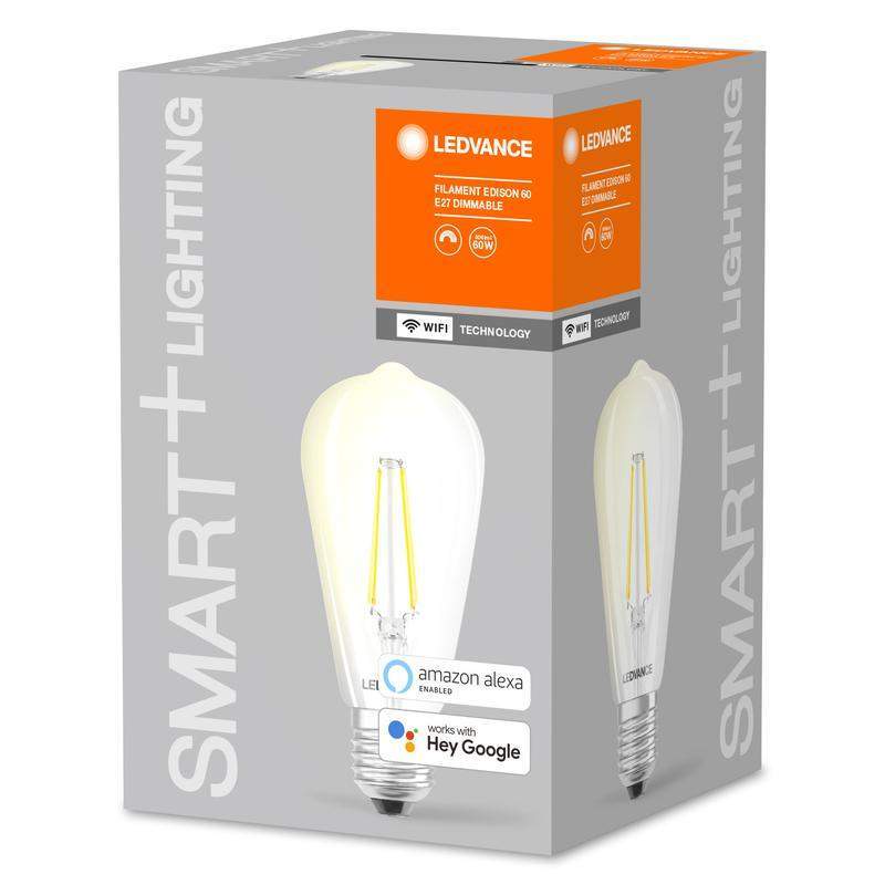 лампа светодиодная smart+ filament edison dimmable 60 5.5вт e27 ledvance 4058075528277 от BTSprom.by