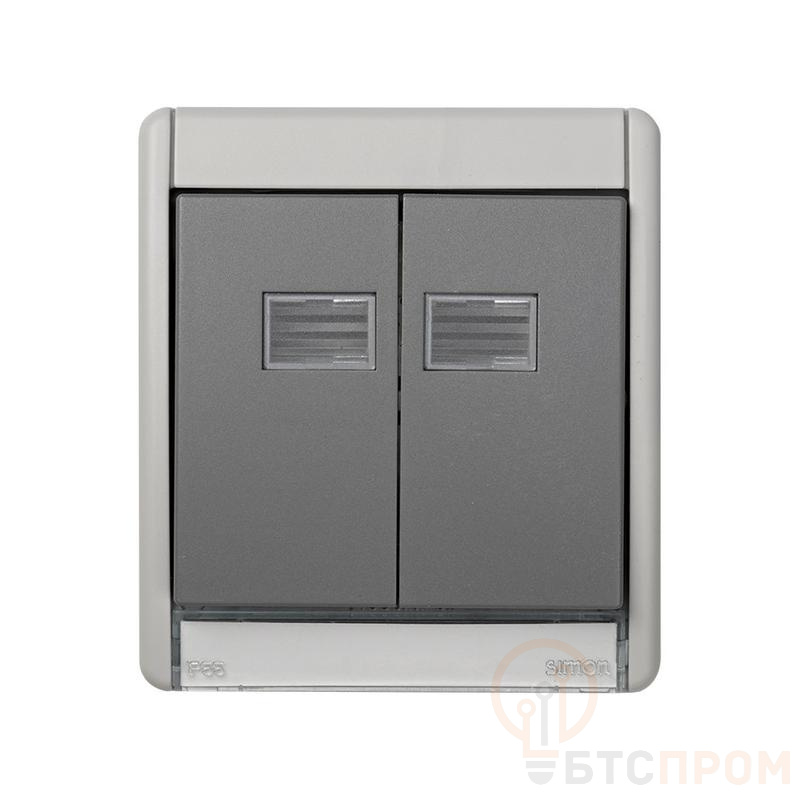 Рамка 1-м Simon44 Aqua с коробкой и двойной клавиш. с подсветкой сер. Simon 4400026-035 фото в каталоге от BTSprom.by  Рамка 1-м Simon44 Aqua с коробкой и двойной клавиш. с подсветкой сер. Simon 4400026-035 фото в каталоге от BTSprom.by
