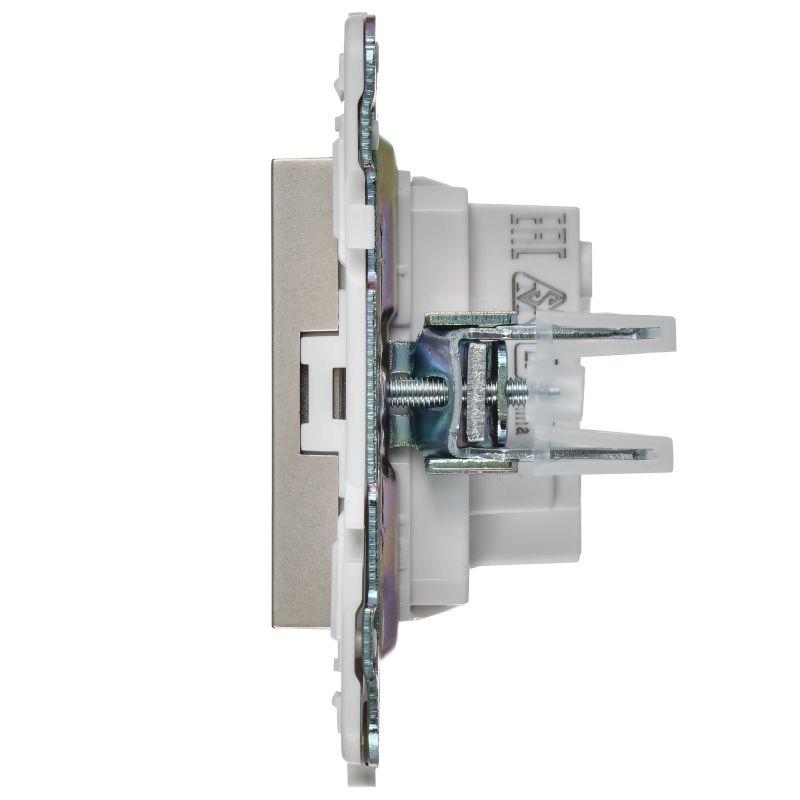  Розетка SKANDY 10А без заземл. без защ. шторок SK-R02Sh шампань IEK SK-R10-10-K37 фото в каталоге от BTSprom.by