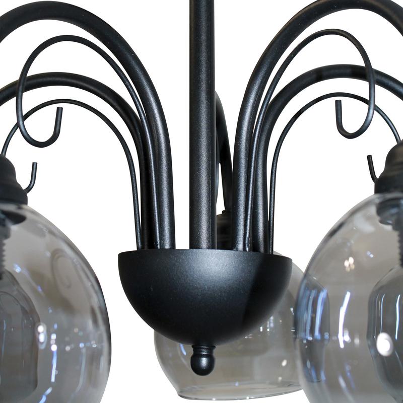  Светильник "Берта" 151 (плафон 06333) НСБ 01-5х60-132 Е27 ИУ черн. муар Элетех 1005404645 фото в каталоге от BTSprom.by