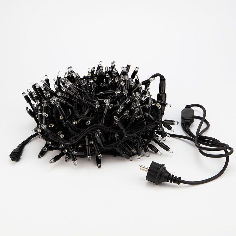  Гирлянда светодиодная "Кластер" 10м 400LED бел. 36Вт IP67 соединяемая провод каучук черн. Neon-Night 315-265 фото в каталоге от BTSprom.by