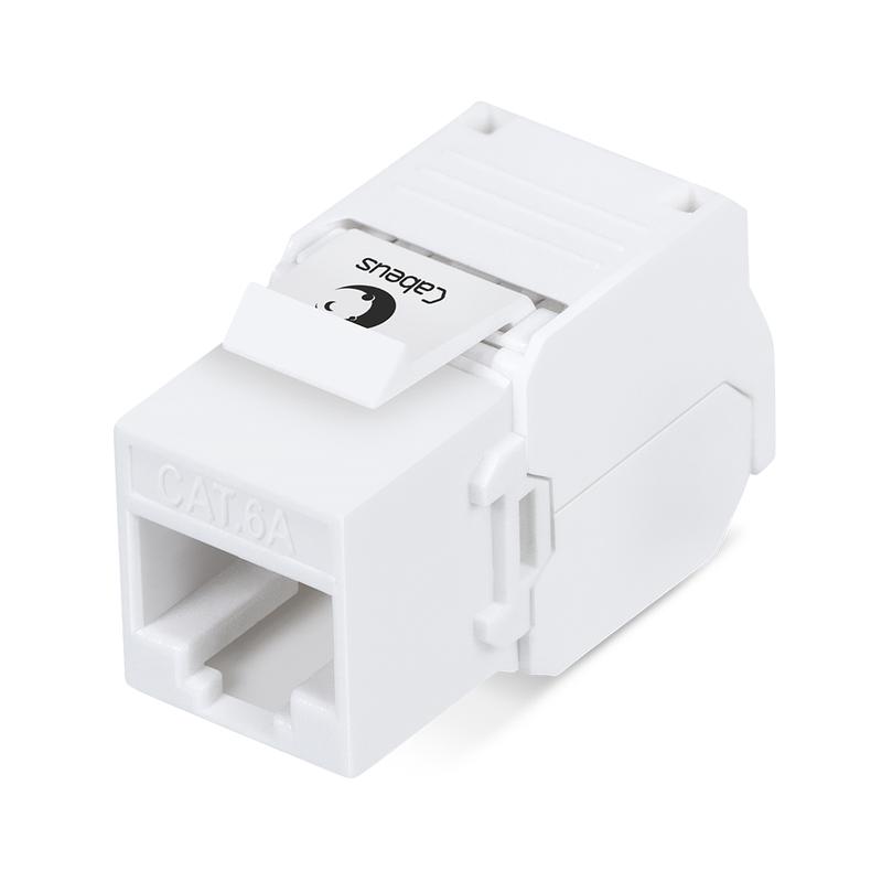 вставка keystone jack rj45 (8p8c) кат.6a kj-rj45-cat.6a-180-toolless 180град. без инструмента toolless бел. cabeus 7964c от BTSprom.by