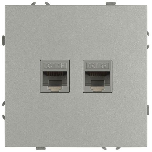 розетка информационная 2-м сп galaxy rj45 16а ip20 250в алюм. эра б0070760 от BTSprom.by