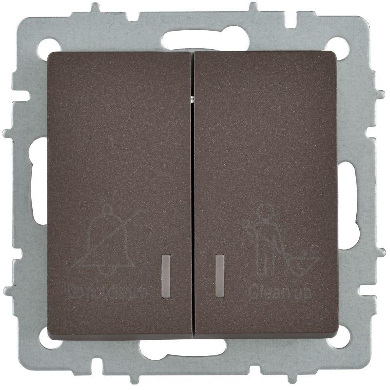  Выключатель 2-кл. BRITE 10А ВС10-2-9-БрТБ для отелей с индик. механизм бронза IEK BR-V20-2-10-K45 фото в каталоге от BTSprom.by