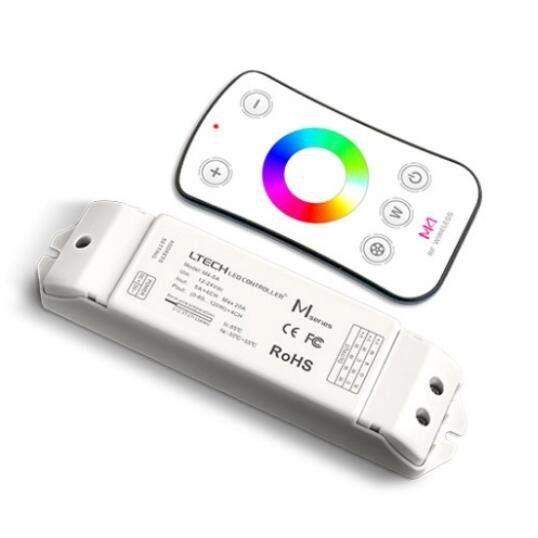 контроллер rgbw для led ленты 12-24в ip20 135x30x20мм c пультом 4ch 240/480w (12в/24в) (ltech) varton m4+m4-5a от BTSprom.by