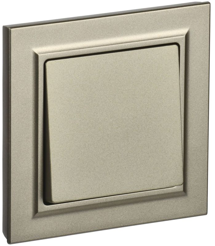 выключатель 1-кл. сп brite вср10-1-0-брш 10а в сборе шампань iek br-v10-0-10-k37-f от BTSprom.by