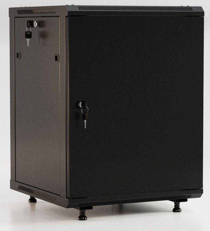 шкаф настенный twb-fc-2266-sr-ral9004 19дюйм. 22u 1086х600х600мм метал. передн. дверь с замком две боков. панели с возмож. установки на ножки черн. (ral 9004) (разобранный) hyperline 395584 от BTSprom.by